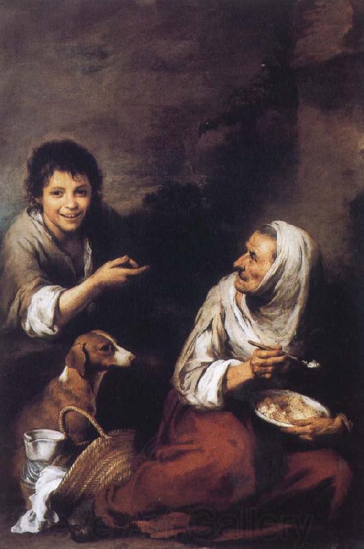 Bartolome Esteban Murillo Boys laugh at woman Germany oil painting art